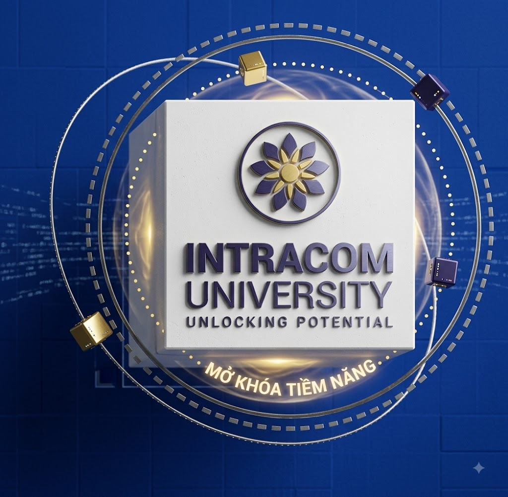 Mô hình 3D logo Trường Đại học Intracom, Mở khoá tiềm năng